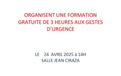 FORMATION AUX GESTES D’URGENCE